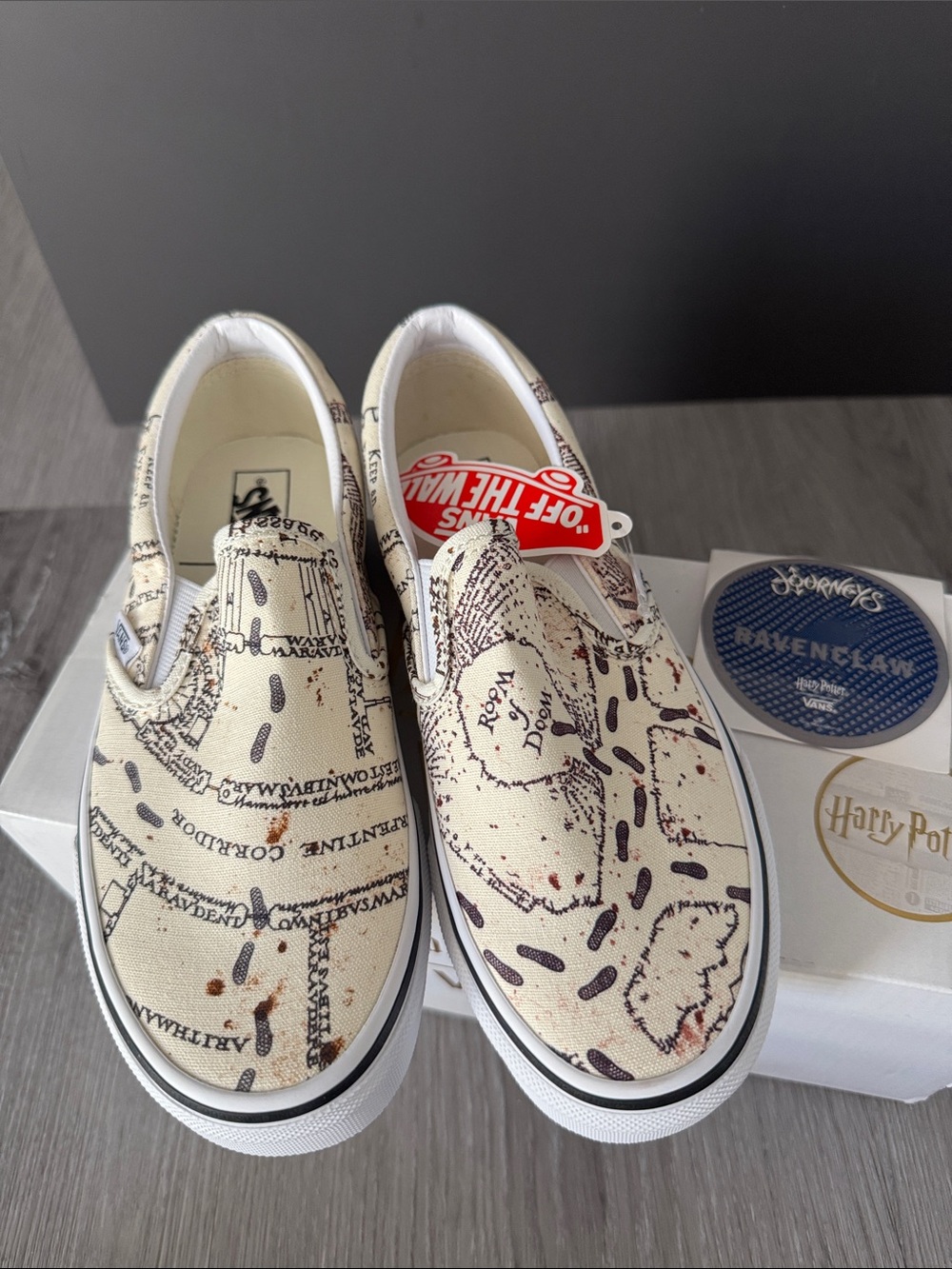 Vans Harry Potter Map-Print Slip-On Sneakers Women’s 6 NIB